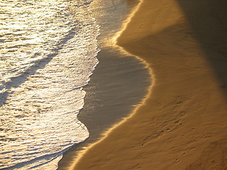 Image showing Sunset beach