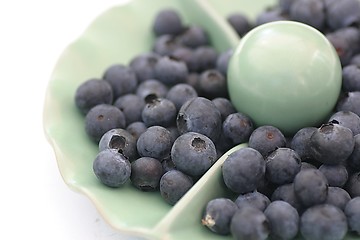 Image showing Berries in green bowl