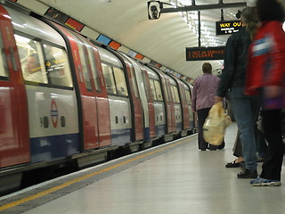 Image showing London tube train