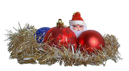 Image showing Santa Claus and Christmas decorations