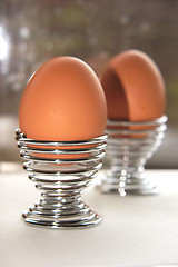 Image showing dof eggs in egg cups