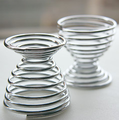 Image showing spring metal egg cups