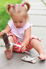 Image showing Very busy little girl