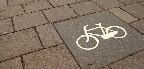 Image showing bicycle road closeup