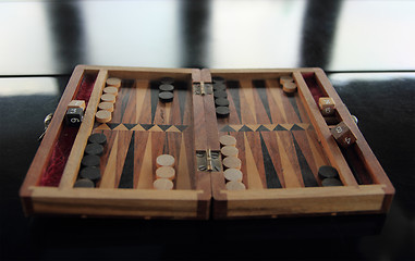 Image showing wood backgammon