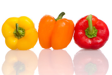 Image showing Three fresh peppers 