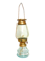 Image showing Antique Lamp On White Backgound