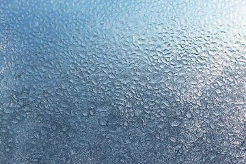 Image showing frozen water drops on glass