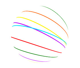 Image showing abstract color lines sphere