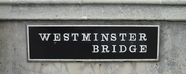 Image showing westminster bridge