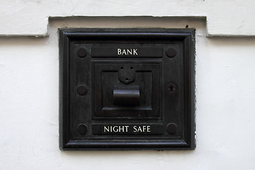 Image showing night bank deposit safe