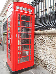 Image showing London telephone box