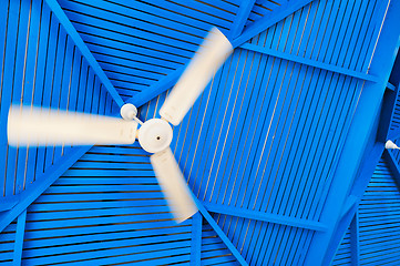 Image showing Abstract photo fan on a blue