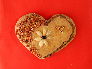 Image showing Baked decorative heart