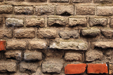 Image showing Old brick wall