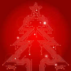 Image showing Christmas Tree from circuit board