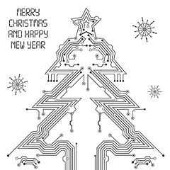 Image showing Christmas Tree from circuit board