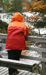 Image showing Woman hiking