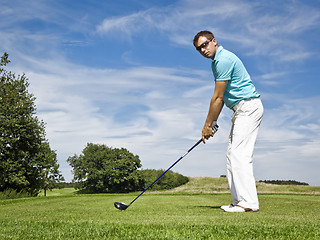 Image showing golf player