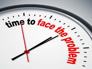 Image showing time to face the problem