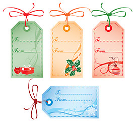Image showing Christmas Gift Tags, vector