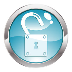 Image showing Gloss Button with Lock