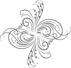 Image showing Element for design, corner flower, vector