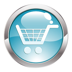 Image showing Gloss Button with Shopping cart