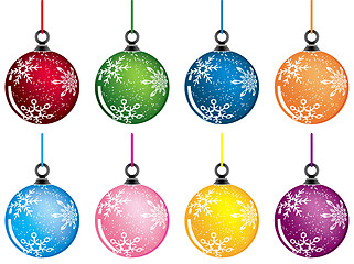 Image showing Christmas baubles, vector