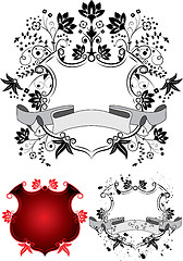 Image showing Floral coat of arms, vector