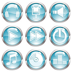 Image showing Set Music Gloss Button