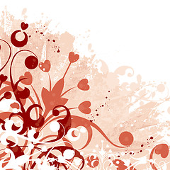 Image showing Grunge floral background