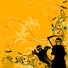 Image showing Floral Halloween background