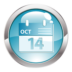 Image showing Gloss Button with Calendar
