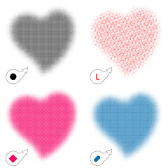 Image showing Halftone heart