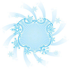 Image showing Christmas frame, elements for design, vector