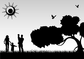 Image showing Silhouette Family