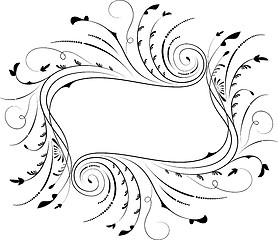 Image showing Floral frame, element for design, vector