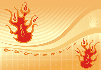 Image showing Fiery background
