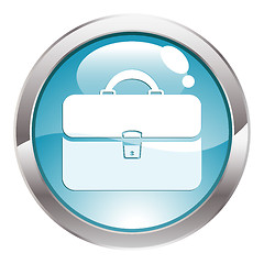 Image showing Gloss Button with Briefcase