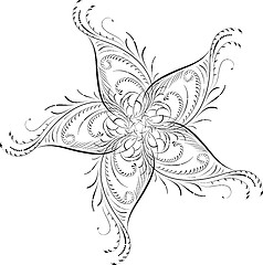 Image showing Element for design, corner flower, vector