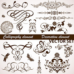 Image showing Calligraphic and floral element