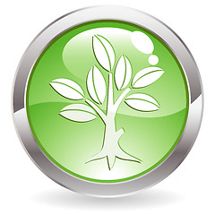 Image showing Gloss Button with tree