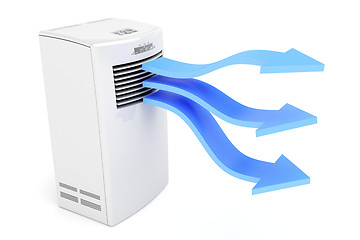 Image showing Air conditioner blowing cold air