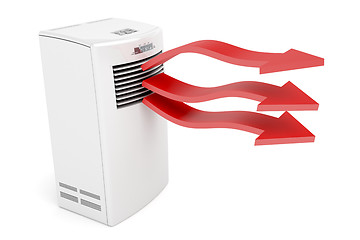 Image showing Air conditioner blowing hot air