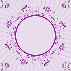 Image showing Floral frame, element for design, vector