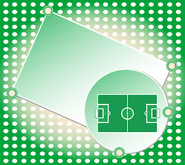 Image showing soccer football field greetings card vector