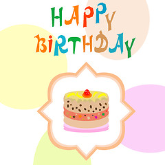 Image showing Birthday card with cupcake Vector