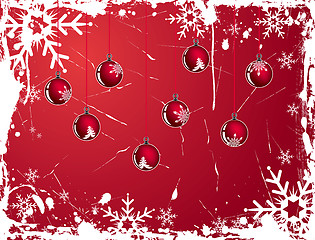 Image showing Christmas snowflake grunge background, vector