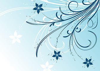 Image showing Winter floral background, vector